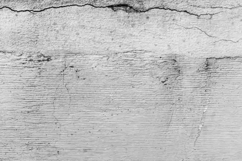 Cracked and weathered concrete surface