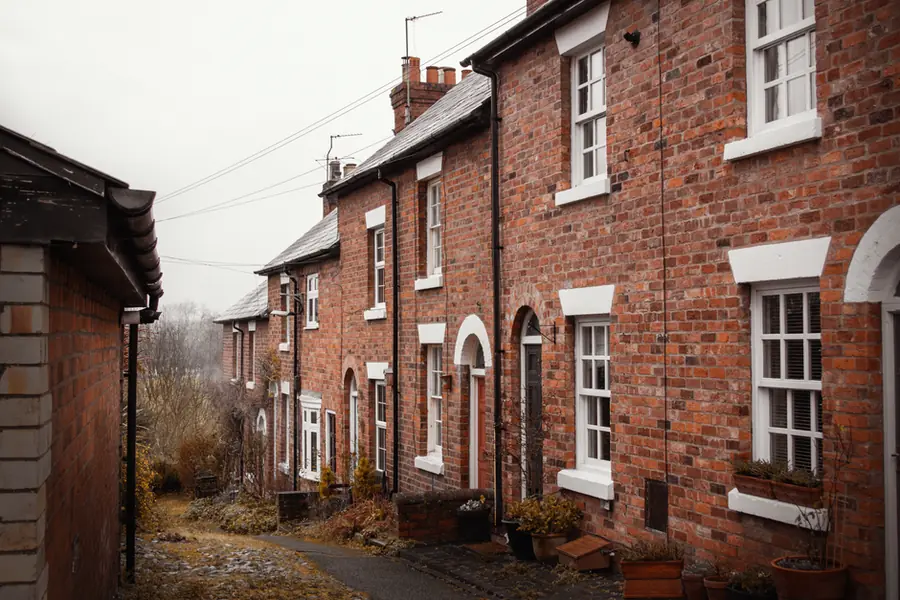 Terraced houses fronting directly onto the pavement with no room for a driveway