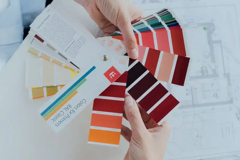 Selection of resin colour samples