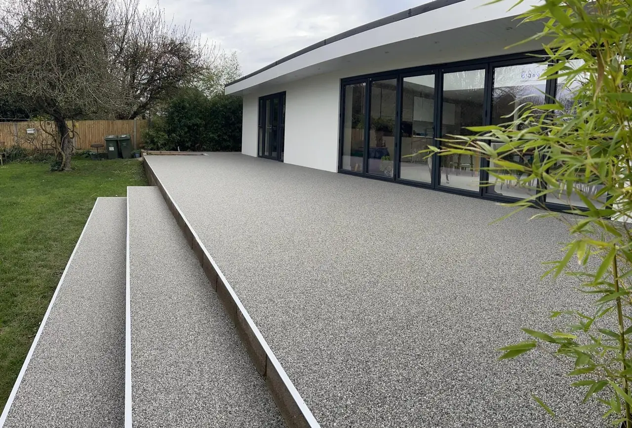 Resin bound patio installation in Swindon
